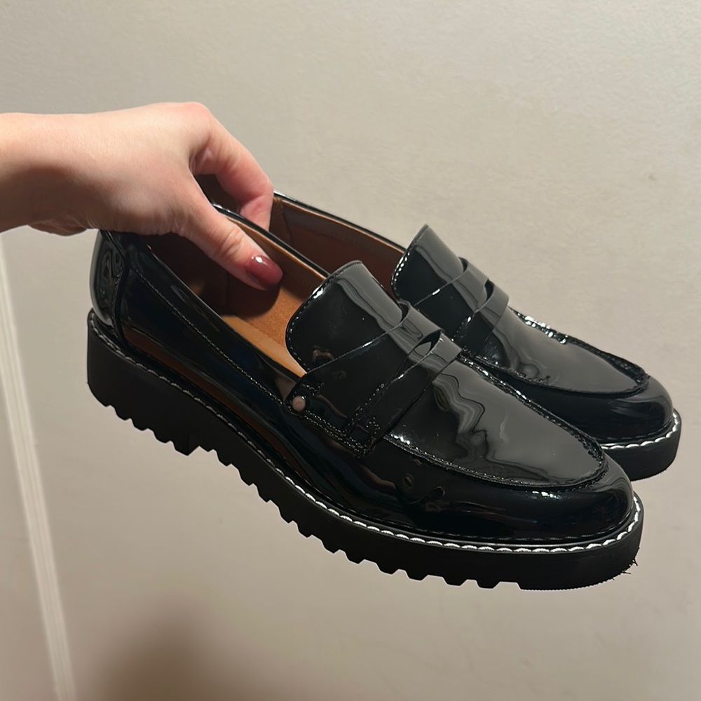 Black Patent Leather Women’s Loafers